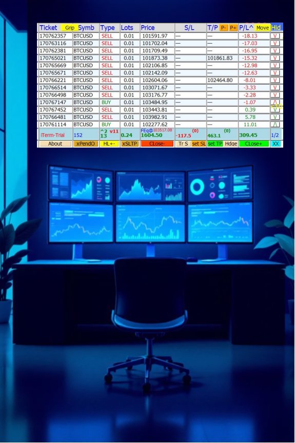 Trading workspace with FXL-iTerm